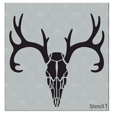 Stencil1 Deer Skull - Stencil 5.75" x 6"
