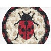 Earth Rugs Printed Coaster – Ladybug Design, Braided Jute Nature-Inspired Accent, Whimsical Garden Table Decor, 5"x5" - 3 of 3