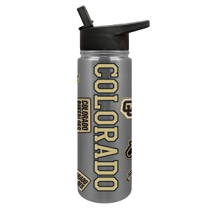 NCAA Colorado Buffaloes Varsity Thirst Water Bottle - 24oz: Stainless Steel, Plastic Lid - 1 of 4