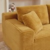 Aukfa 5-Seat L-Shaped Corduroy Sectional Sofa with 5 Pillows, No-Assembly Cloud Couch, High-Density Sponge, Perfect for Apartments - 4 of 4