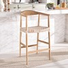 Bandelier Counter Stool - BST1006 - Natural/White - Safavieh - 2 of 4