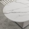 DOMETOUR Modern Sintered Stone Tabletop Coffee Table with Stainless Steel Base - Elegant and Durable Living Room Centerpiece - 4 of 4