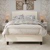 Queen Size Bed Frame with 49.21"High Back Upholstered Headboard and 27.17" High Footboard - 2 of 4