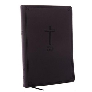 NKJV, Value Thinline Bible, Large Print, Imitation Leather, Black, Red Letter Edition - by  Thomas Nelson (Leather Bound) - 1 of 1