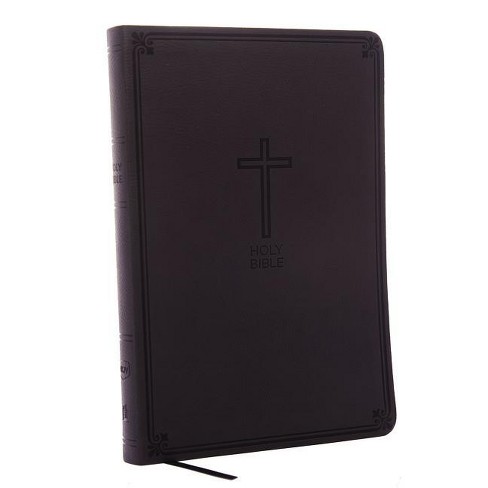 NKJV, Value Thinline Bible, Large Print, Imitation Leather, Black, Red Letter Edition - by  Thomas Nelson (Leather Bound) - image 1 of 1