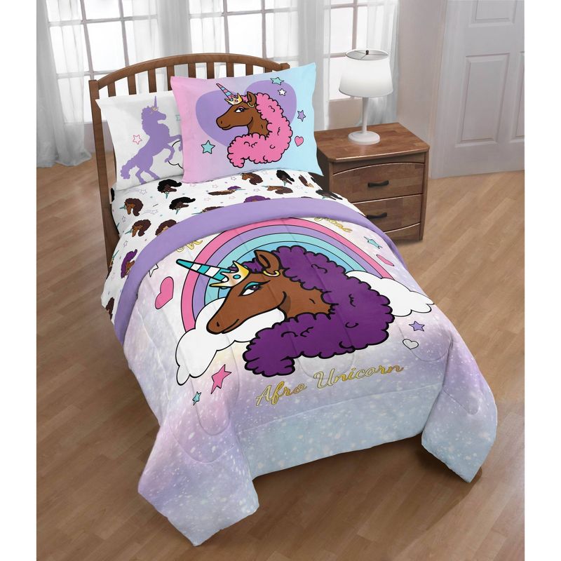 Full Afro Unicorn Kids&#39; Bed in a Bag, 1 of 7