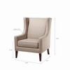 NicBex Polyester Accent Chair,Upholstered Living Room Chairs with High Backrest and Birch Legs,Modern Armchair,Accent Chairs for Living Room - 3 of 4