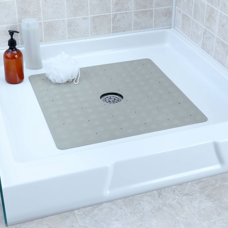 Rubber Non-Slip Square Shower Mat with Microban - Slipx Solutions, 2 of 5