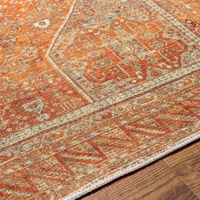 Kontea Burnt Orange Wool Chenille Runner Rug 2'7" x 7'10"