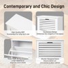 KTMBDW Shoe Storage Cabinet with Flip Drawers Louvered Doors, Hidden Narrow Slim Free Standing Shoe Rack Organizer for Hallway Bedroom, White - 4 of 4