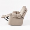 Sapphtopaz Modern Manual Recliner Chair Accent Chair Push Back Upholstered Chair with 2 Cup Holders Recliner Chair for Bedroom, Living Room - 4 of 4