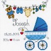 RIOLIS Counted Cross Stitch Kit 7.75"X7.75"-It's A Boy! Announcement - 2 of 2