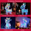 Joyfy 15'' Iridescent Reindeer Light Decorations with 150 Cool White LED Lights for Christmas Indoor Holiday, Christmas Eve Night Decoration - 3 of 4