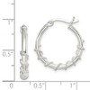 Black Bow Jewelry Wrapped Round Hoop Earrings in Sterling Silver - 20mm (3/4 Inch) - 4 of 4