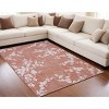 Red and White Oriental Non Skid Area Rug - 2 of 4