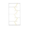 White wooden frame open backboard 6-tier bookshelf Industrial style bookshelf - 3 of 4