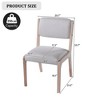 Modern Farmhouse Dining Chairs Set of 2, Upholstered Side Chairs with Solid Rubberwood Legs and Padded Seat for Kitchen or Dining Room - 2 of 4