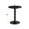 Syemin End Tables Finish Accent Table, Oak Finish Console Table, Modern Accent Nightstand, Small Drink Table, Vintage Side Table, Black, 17"*17"*22" - 3 of 4