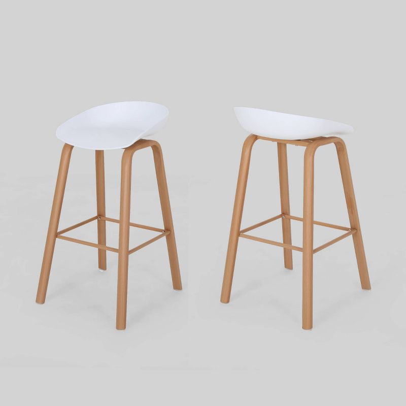 Set of 2 Commodore Modern Barstool - Christopher Knight Home, 1 of 9