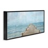 Stupell Industries Waterfront Pier Coastal Ocean View Framed Giclee Art, Black, 30" x 13" - 2 of 4