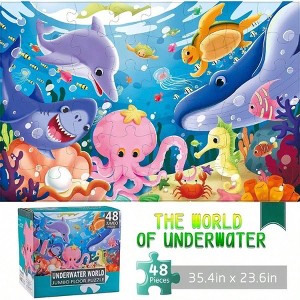 Jumbo Floor Puzzle for Underwater 48 Piece Puzzle, Paper Jigsaw Puzzle - 1 of 4