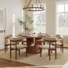 POVISON Mid-Century Modern Wood Dining Chairs Set of 2, Beige & Walnut Linen Side Table, Fully Assembled - 3 of 4