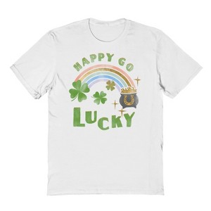 Rerun Island Men's Go Lucky Short Sleeve Graphic Cotton T-Shirt - 1 of 1
