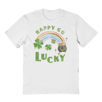 Rerun Island Men's Go Lucky Short Sleeve Graphic Cotton T-Shirt