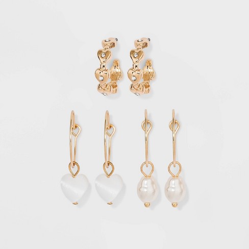 Rose gold earrings deals target