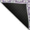 Lavender Purple And Ivory Floral Medallion Washable Indoor Outdoor Area Rug - 4 of 4