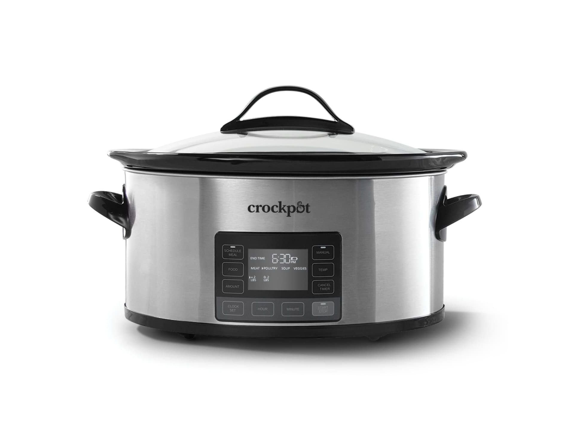 Crock-Pot 6qt MyTime Technology Programmable Slow Cooker - Stainless Steel: 10 Settings, Auto Keep Warm, Dishwasher-Safe