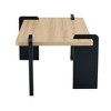 GDFStudio Alfred Modern Structural Design Wood 39.3" Rectangle Coffee Table - 2 of 4