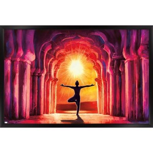 Trends International PD Moreno - Fine Art - Yoga Morning Sun Framed Wall Poster Prints - 1 of 4