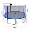 UNISOAR 16FT Trampoline with Basketball Hoop pump and Ladder,Blue/Orange - 2 of 4