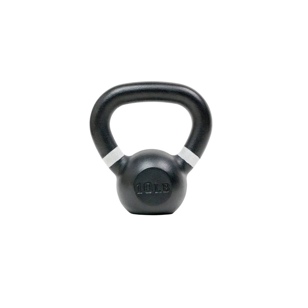 Tru Grit - 10-lb Cast Iron Kettlebell - Black