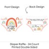 Big Dot of Happiness Hello Rainbow - Diaper Shaped Raffle Ticket Inserts - Boho Baby Shower Activities - Diaper Raffle Game - Set of 24 - 2 of 4