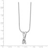 Black Bow Jewelry Diamond Crossover Necklace in Rhodium Plated Silver, 18-20 Inch - 2 of 4