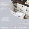 Farmhouse 5 Drawer Dresser, 47.5″ Rustic Wood Dressers Organizer with Sliding Barn Doors for Bedroom, Kitchen, Hallway - 3 of 4