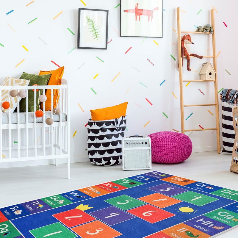 Educational Kids Cotton Rug for Playrooms, Kids Rooms, Classrooms, Indoor, 5 of 14
