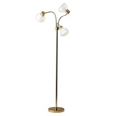 69" Presley 3 Arm Floor Lamp Gold - Adesso