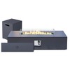 56-inch Outdoor Rectangular Fire Pit Table Propane for Outside Patio with Tank Cover and Wind Guard - 2 of 4