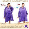 FAAYFIAN Oversized Blanket Hoodie Sweatshirt, Faux Shearlin Wearable Blanket with Sleeves & Giant Pocket, Comfy One Size Hoodie for Adults & Teens - 4 of 4