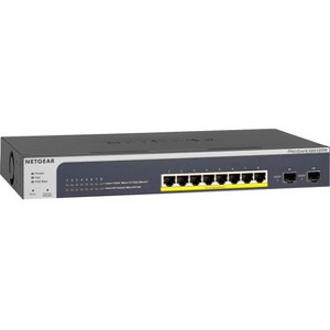 NETGEAR ProSAFE 8-Port PoE+ 190W GbE Smart Managed Switch with 2 SFP Ports - 1 of 4