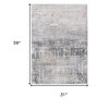 Gray and White Abstract Non Skid Area Rug - 3 of 4