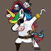 Women's Design By Humans Dabbing Dance Pirate Unicorn Gifts Funny Halloween Costume Gift By lukesstore Racerback Tank Top - 2 of 3