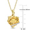 EVERLY JEWELRY | Yellow Plated Sterling Silver 0.05 CT TW Diamond And 6 1/2 CT TGW Citrine Fashion Pendant With Chain, 18-inch - 2 of 4