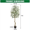 Faux Olive Tree, Fake Silk Plant for Living Room Decor, Indoor Fake Potted Tree with Green Leaves and Big Fruits - 2 of 4