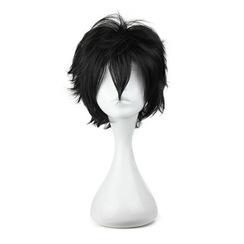 Unique Bargains Curly Wig Wigs For Women 28 Black White With Wig Cap  Synthetic Fibre : Target