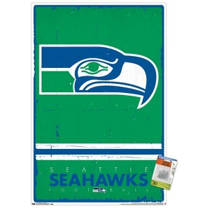 Trends International NFL Seattle Seahawks - Retro Logo 15 Unframed Wall Poster Prints - 1 of 4