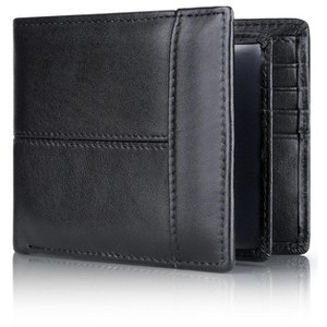 Mens Wallet Rfid Blocking Leather Wallet for Men Bifold Wallets with 1 ID Window 16 Card Slot - 1 of 4